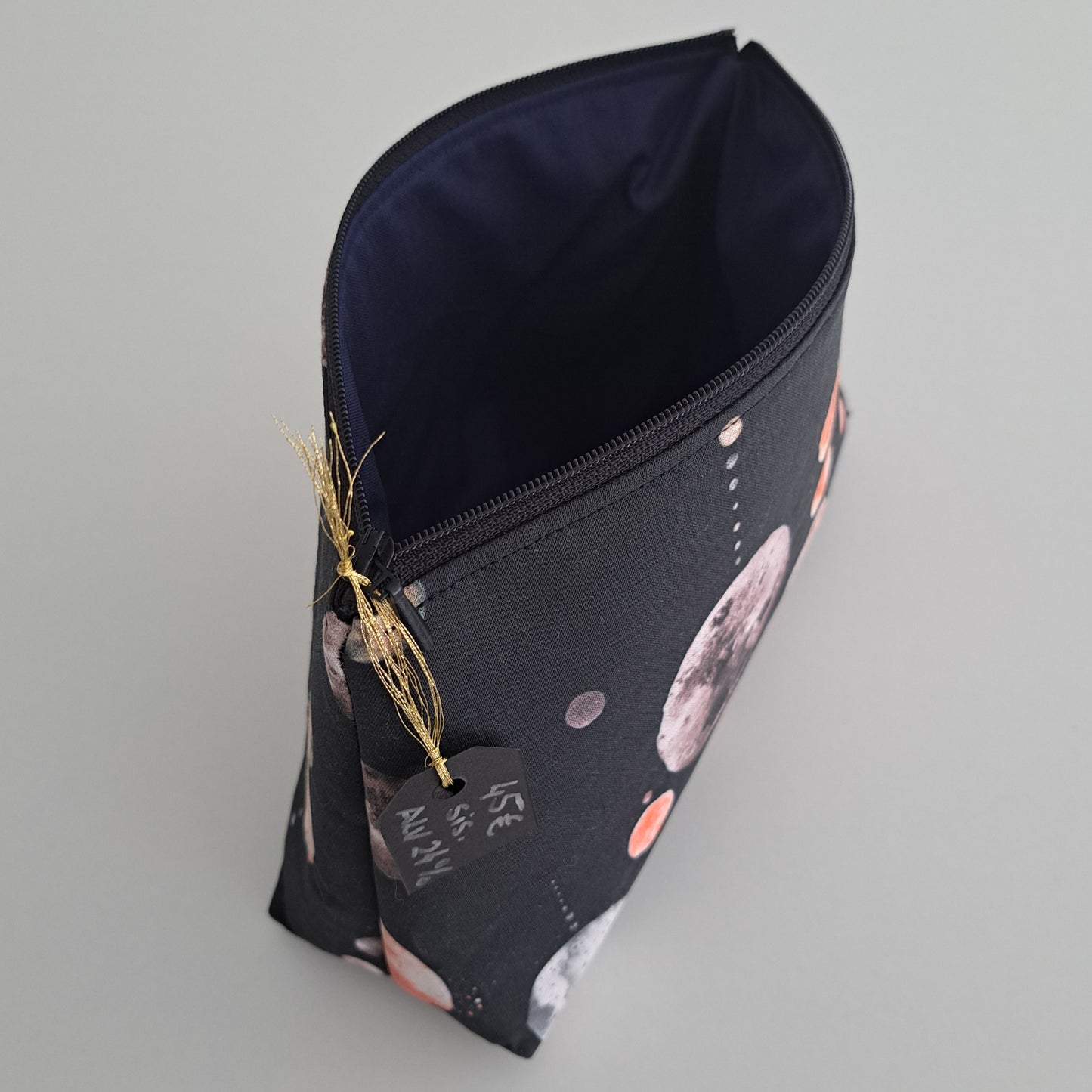 Moon makeup bag with zipper