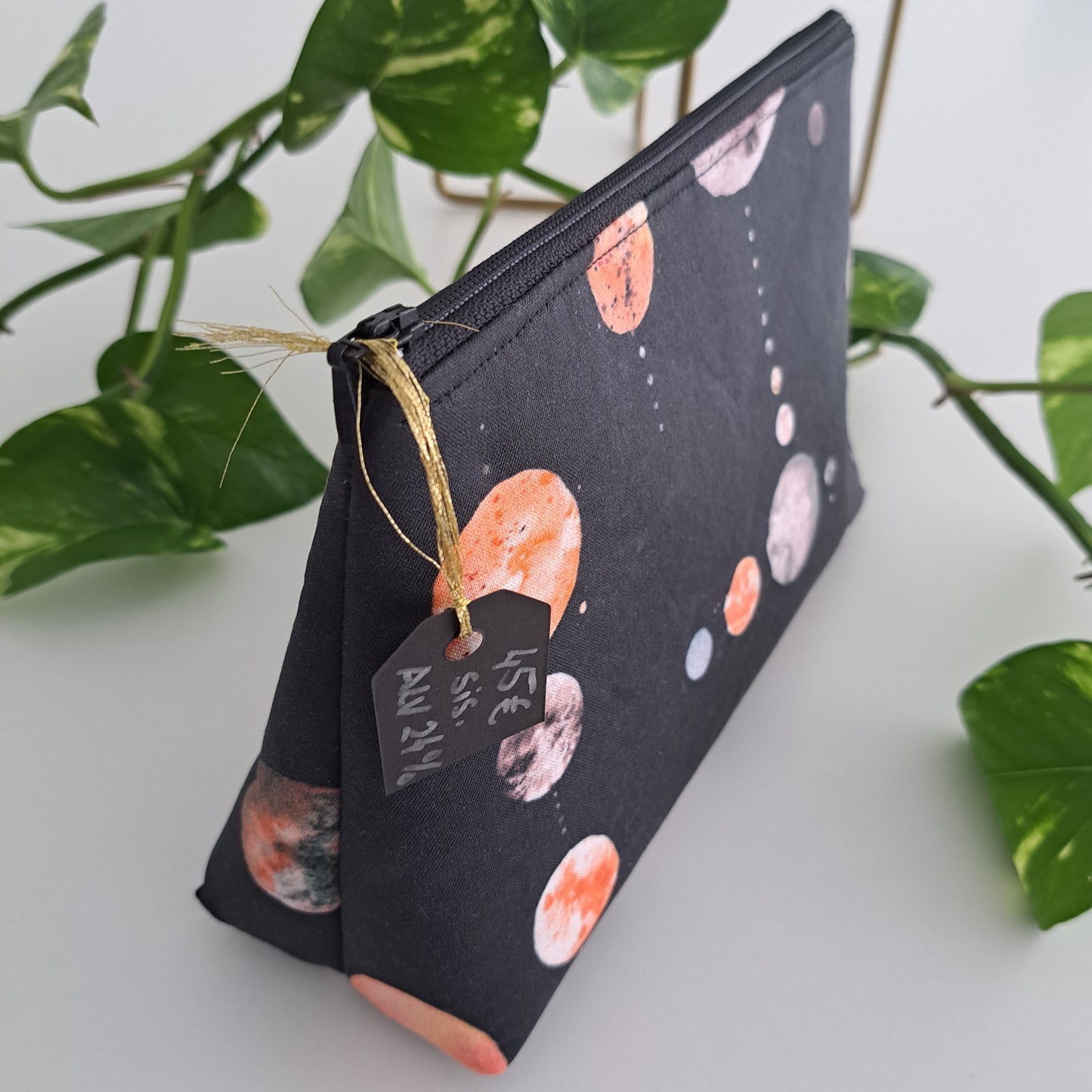 Moon makeup bag with zipper