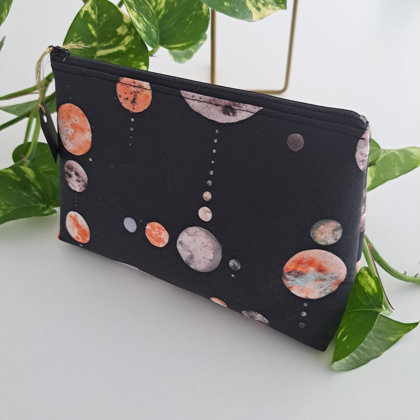 Moon makeup bag with zipper